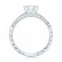  Platinum Platinum Blue Sapphire And Diamond Engagement Ring - Front View -  102676 - Thumbnail
