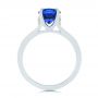  Platinum Blue Sapphire And Diamond Engagement Ring - Front View -  105712 - Thumbnail