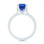 14k White Gold 14k White Gold Blue Sapphire And Diamond Engagement Ring - Front View -  105712 - Thumbnail