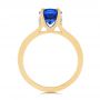18k Yellow Gold 18k Yellow Gold Blue Sapphire And Diamond Engagement Ring - Front View -  105712 - Thumbnail