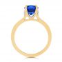 14k Yellow Gold 14k Yellow Gold Blue Sapphire And Diamond Engagement Ring - Front View -  105712 - Thumbnail