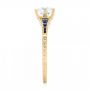18k Yellow Gold 18k Yellow Gold Blue Sapphire And Diamond Engagement Ring - Side View -  102676 - Thumbnail
