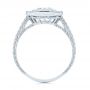  Platinum Platinum Blue Sapphire And Diamond Halo Engagement Ring - Front View -  105773 - Thumbnail