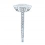  Platinum Platinum Blue Sapphire And Diamond Halo Engagement Ring - Side View -  105773 - Thumbnail