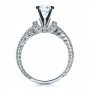  Platinum Blue Sapphires Engagement Ring - Vanna K - Front View -  100038 - Thumbnail