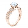 18k Rose Gold 18k Rose Gold Braided Pave Engagement Ring - Vanna K - Three-Quarter View -  100070 - Thumbnail