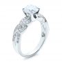 14k White Gold 14k White Gold Braided Pave Engagement Ring - Vanna K - Three-Quarter View -  100070 - Thumbnail