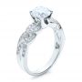 18k White Gold Braided Pave Engagement Ring - Vanna K - Three-Quarter View -  100070 - Thumbnail