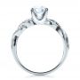 18k White Gold Braided Pave Engagement Ring - Vanna K - Front View -  100070 - Thumbnail