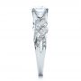 18k White Gold Braided Pave Engagement Ring - Vanna K - Side View -  100070 - Thumbnail