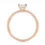 18k Rose Gold 18k Rose Gold Braided Solitaire Diamond Engagement Ring - Front View -  104179 - Thumbnail
