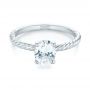  Platinum Platinum Braided Solitaire Diamond Engagement Ring - Flat View -  104179 - Thumbnail