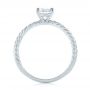 Platinum Platinum Braided Solitaire Diamond Engagement Ring - Front View -  104179 - Thumbnail