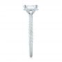 14k White Gold Braided Solitaire Diamond Engagement Ring - Side View -  104179 - Thumbnail