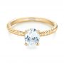 18k Yellow Gold 18k Yellow Gold Braided Solitaire Diamond Engagement Ring - Flat View -  104179 - Thumbnail