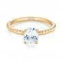 18k Yellow Gold 18k Yellow Gold Braided Solitaire Diamond Engagement Ring - Flat View -  104179 - Thumbnail