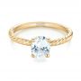 14k Yellow Gold 14k Yellow Gold Braided Solitaire Diamond Engagement Ring - Flat View -  104179 - Thumbnail