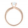 18k Rose Gold 18k Rose Gold Braided Women's Engagement Ring - Front View -  103674 - Thumbnail