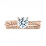 14k Rose Gold 14k Rose Gold Braided Women's Engagement Ring - Top View -  103674 - Thumbnail