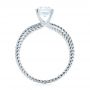 18k White Gold Braided Women's Engagement Ring - Front View -  103674 - Thumbnail