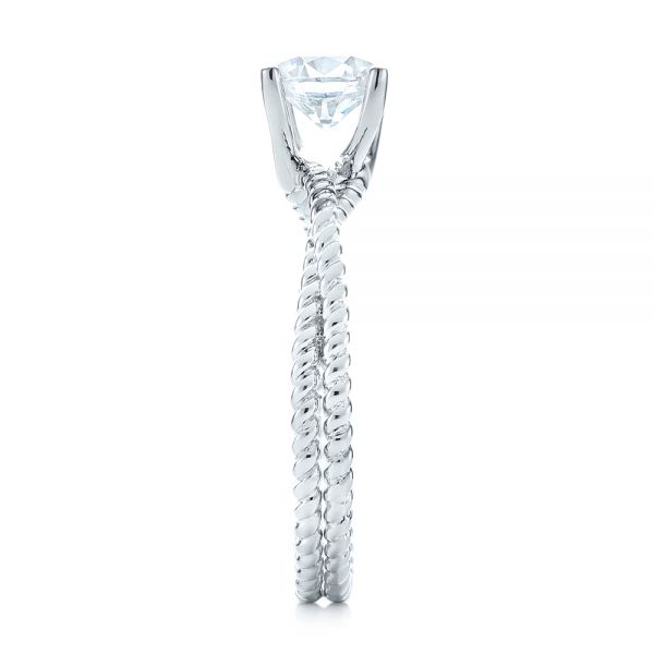 Platinum Platinum Braided Women's Engagement Ring - Side View -  103674