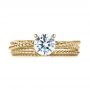 14k Yellow Gold 14k Yellow Gold Braided Women's Engagement Ring - Top View -  103674 - Thumbnail
