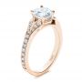 14k Rose Gold 14k Rose Gold Bright Cut Diamond Engagement Ring - Three-Quarter View -  1239 - Thumbnail