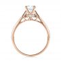 18k Rose Gold 18k Rose Gold Bright Cut Diamond Engagement Ring - Front View -  100406 - Thumbnail