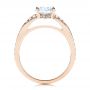 18k Rose Gold 18k Rose Gold Bright Cut Diamond Engagement Ring - Front View -  1239 - Thumbnail