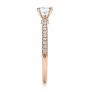 18k Rose Gold 18k Rose Gold Bright Cut Diamond Engagement Ring - Side View -  100406 - Thumbnail