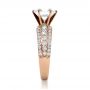 14k Rose Gold 14k Rose Gold Bright Cut Diamond Engagement Ring - Side View -  1115 - Thumbnail