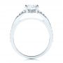 18k White Gold Bright Cut Diamond Engagement Ring - Front View -  1239 - Thumbnail