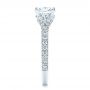 18k White Gold Bright Cut Diamond Engagement Ring - Side View -  1239 - Thumbnail