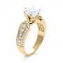 14k Yellow Gold 14k Yellow Gold Bright Cut Diamond Engagement Ring - Three-Quarter View -  1115 - Thumbnail