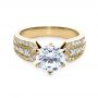 14k Yellow Gold 14k Yellow Gold Bright Cut Diamond Engagement Ring - Flat View -  1115 - Thumbnail