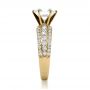18k Yellow Gold 18k Yellow Gold Bright Cut Diamond Engagement Ring - Side View -  1115 - Thumbnail