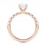 18k Rose Gold 18k Rose Gold Brilliant Facet Split-prong Diamond Engagement Ring - Front View -  103681 - Thumbnail