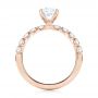 18k Rose Gold 18k Rose Gold Brilliant Facet Split-prong Diamond Engagement Ring - Front View -  103681 - Thumbnail