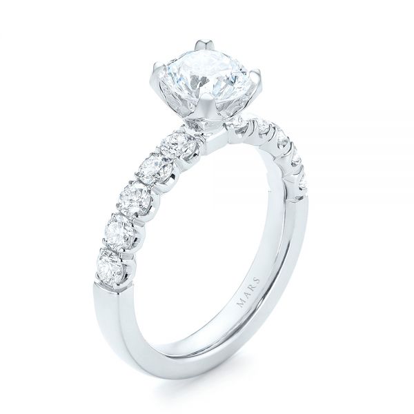 Brilliant Facet Split-prong Diamond Engagement Ring  - Image