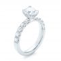 14k White Gold 14k White Gold Brilliant Facet Split-prong Diamond Engagement Ring - Three-Quarter View -  103681 - Thumbnail