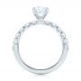 18k White Gold Brilliant Facet Split-prong Diamond Engagement Ring - Front View -  103681 - Thumbnail