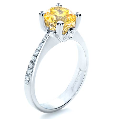Canary Yellow  Diamond  Engagement  Ring  1291 Seattle 