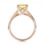 18k Rose Gold 18k Rose Gold Canary Yellow Diamond Engagement Ring - Front View -  1291 - Thumbnail