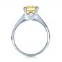 18k White Gold Canary Yellow Diamond Engagement Ring - Front View -  1291 - Thumbnail