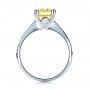 18k White Gold Canary Yellow Diamond Engagement Ring - Front View -  1291 - Thumbnail