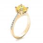 18k Yellow Gold 18k Yellow Gold Canary Yellow Diamond Engagement Ring - Three-Quarter View -  1291 - Thumbnail