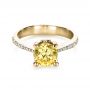 18k Yellow Gold 18k Yellow Gold Canary Yellow Diamond Engagement Ring - Flat View -  1291 - Thumbnail