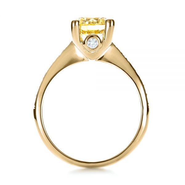 18k Yellow Gold 18k Yellow Gold Canary Yellow Diamond Engagement Ring - Front View -  1291
