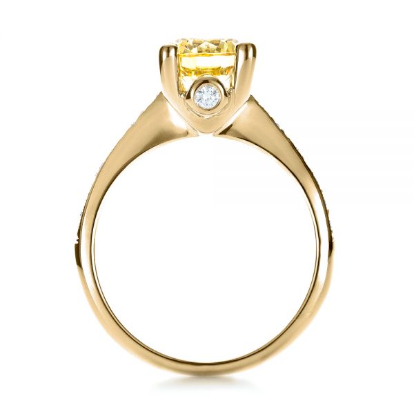 18k Yellow Gold 18k Yellow Gold Canary Yellow Diamond Engagement Ring - Front View - 1291