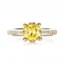 14k Yellow Gold 14k Yellow Gold Canary Yellow Diamond Engagement Ring - Top View -  1291 - Thumbnail